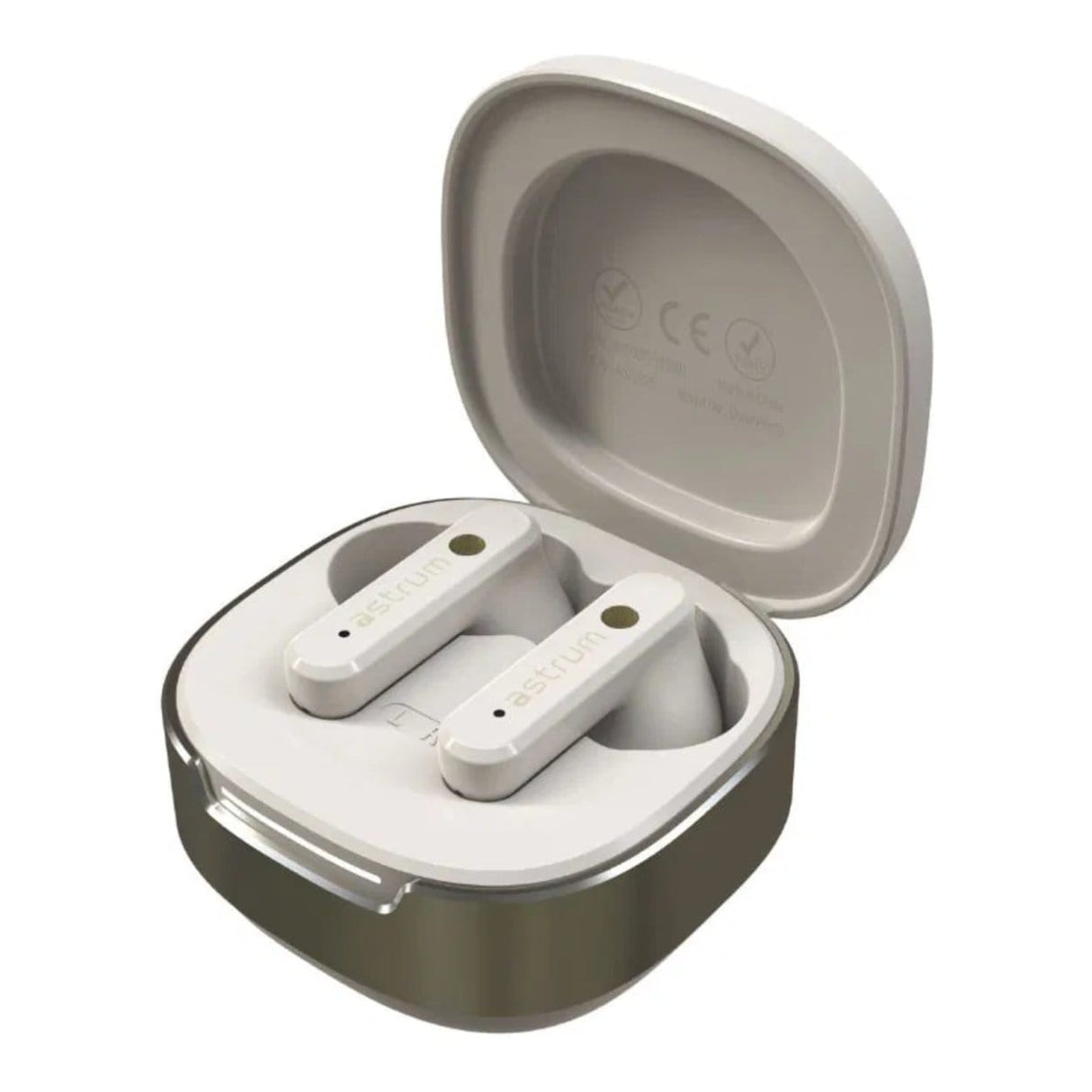 Astrum Duoz Pro10 TWS Hybrid ANC Earbuds Cream and Gold ATWDP10W