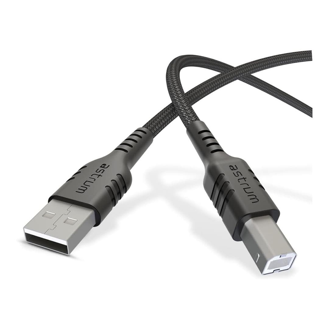 Astrum 1.5m UAB20B USB 2.0 Braided Printer Cable AUAB2015BB