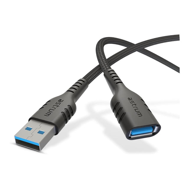 Astrum 2m UAF30B USB 3.0 Male to Female Extension Cable Black AUAF3020BB