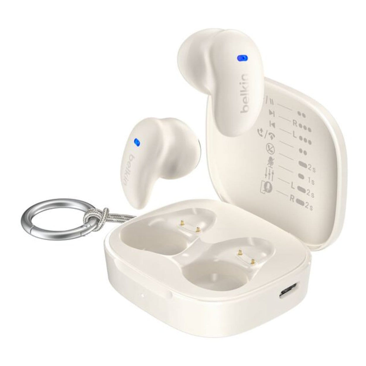 Belkin SoundForm Anywhere True Wireless Earbuds White AUC014HQCR