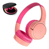Belkin Soundform Mini Kids Wireless Headphones Pink with Case AUD001HQPKV3CS