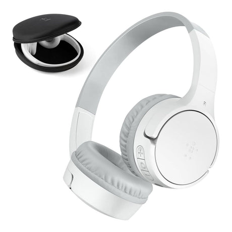 Belkin Soundform Mini Kids Wireless Headphones White with Case AUD001HQWHV3CS