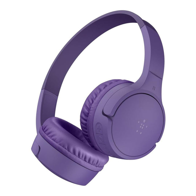Belkin SoundForm Mini Kids Wireless Headphones with Microphone Purple AUD002HQPUV3OPEN