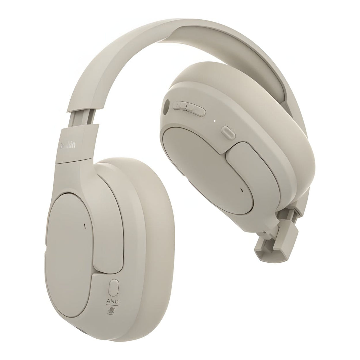 Belkin SoundForm Isolate Noise Cancelling Over-Ear Bluetooth Headphones Sand AUD008HQSA