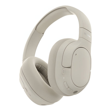 Belkin SoundForm Isolate Noise Cancelling Over-Ear Bluetooth Headphones Sand AUD008HQSA
