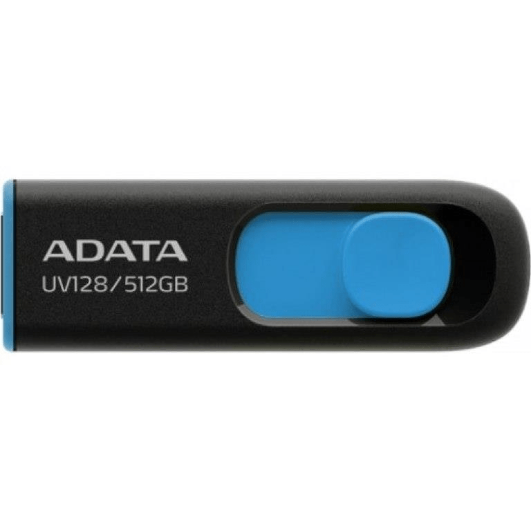 ADATA UV128 512GB Type-A Gen1 USB Flash Drive Black Blue AUV128-512G-RBE