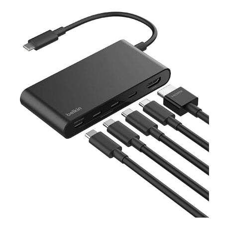 Belkin Mobile 5-Port USB-C Hub with 4K HDMI Display Multiport Adapter Black AVC021HQBK