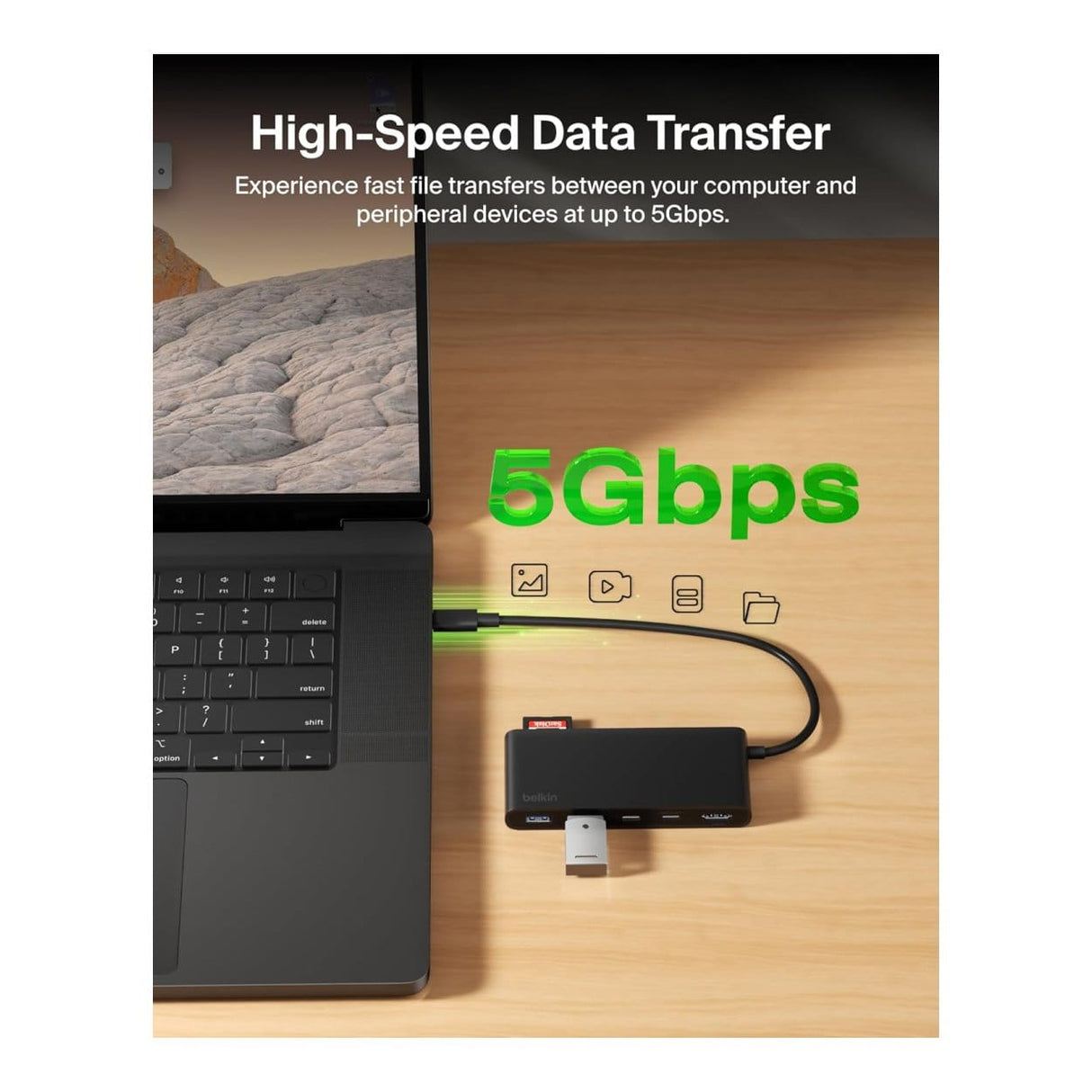 Belkin Connect 7-in-1 Type-C USB Hub Black AVC023HQBK