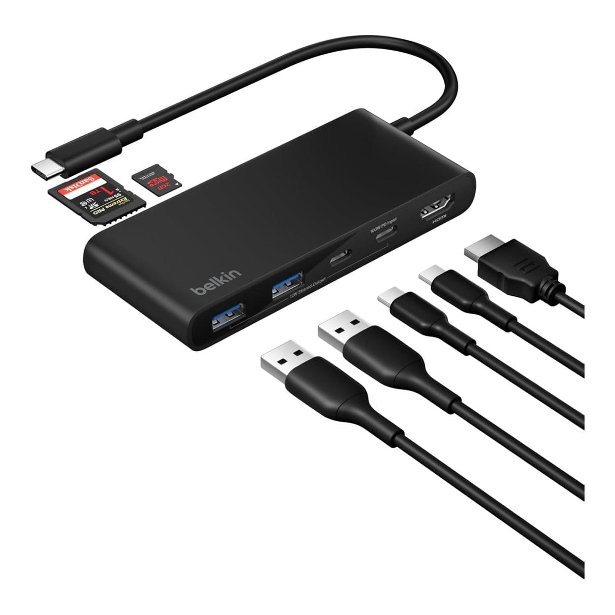 Belkin Connect 7-in-1 Type-C USB Hub Black AVC023HQBK