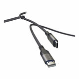 Astrum VMAC20 1.2m USB-A to USB-C Braided Cable Grey AVMAC2012G