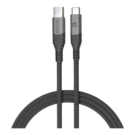Astrum VMAC20 1.2m USB-A to USB-C Braided Cable Grey AVMAC2012G