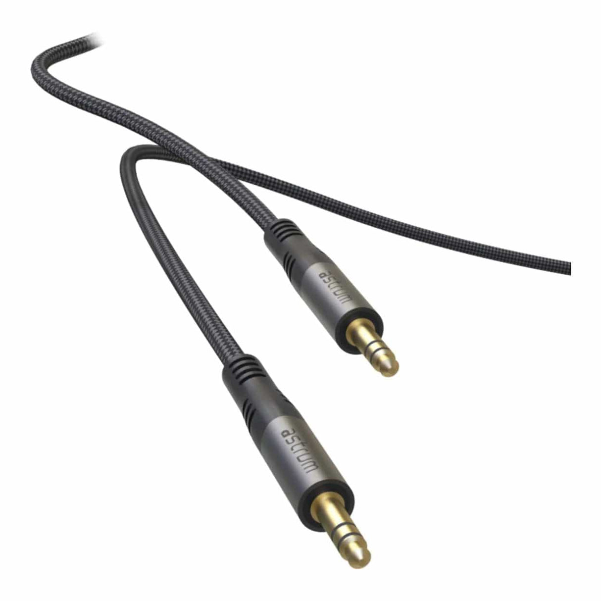 Astrum VMAM35 1.2m Braided Male to Male 3.5mm AUX Audio Cable AVMAM3512G