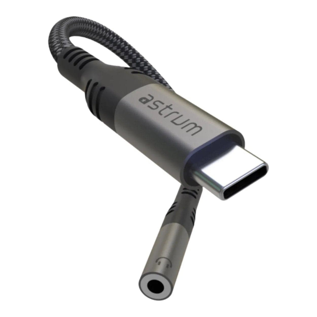 Astrum VMCA50 10cm Braided USB-C Male to 3.5mm AUX Female Adapter AVMCA50B