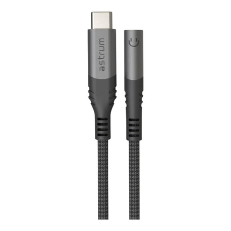 Astrum VMCA50 10cm Braided USB-C Male to 3.5mm AUX Female Adapter AVMCA50B