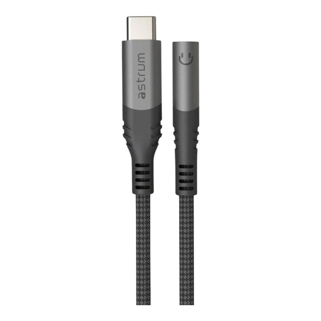 Astrum VMCA50 10cm Braided USB-C Male to 3.5mm AUX Female Adapter AVMCA50B