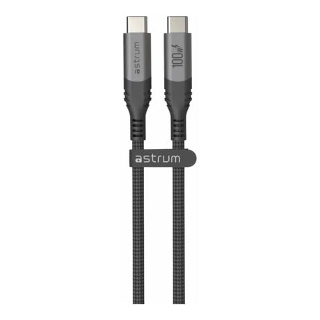 Astrum VMCC100 1.2m Braided 100W USB-C Male to Male Cable AVMCC10012D