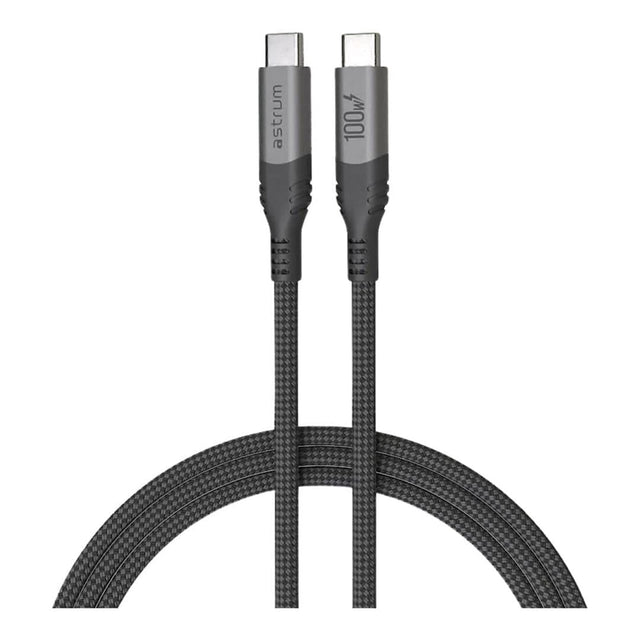 Astrum VMCC100 1.2m Braided 100W USB-C Male to Male Cable AVMCC10012D