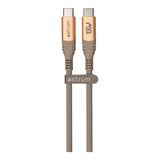 Astrum VMCC100 1.2m Braided 100W USB-C Male to Male Cable Gold AVMCC10012G