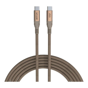 Astrum VMCC100 1.2m Braided 100W USB-C Male to Male Cable Gold AVMCC10012G