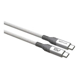 Astrum VMCC100 1.2m Braided 100W USB-C Male to Male Cable White AVMCC10012W