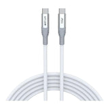 Astrum VMCC100 1.2m Braided 100W USB-C Male to Male Cable White AVMCC10012W