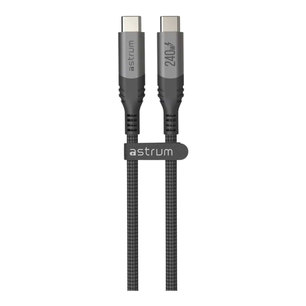 Astrum VMCC240 2m Braided 240W USB-C Male to Male Cable Black AVMCC24020D