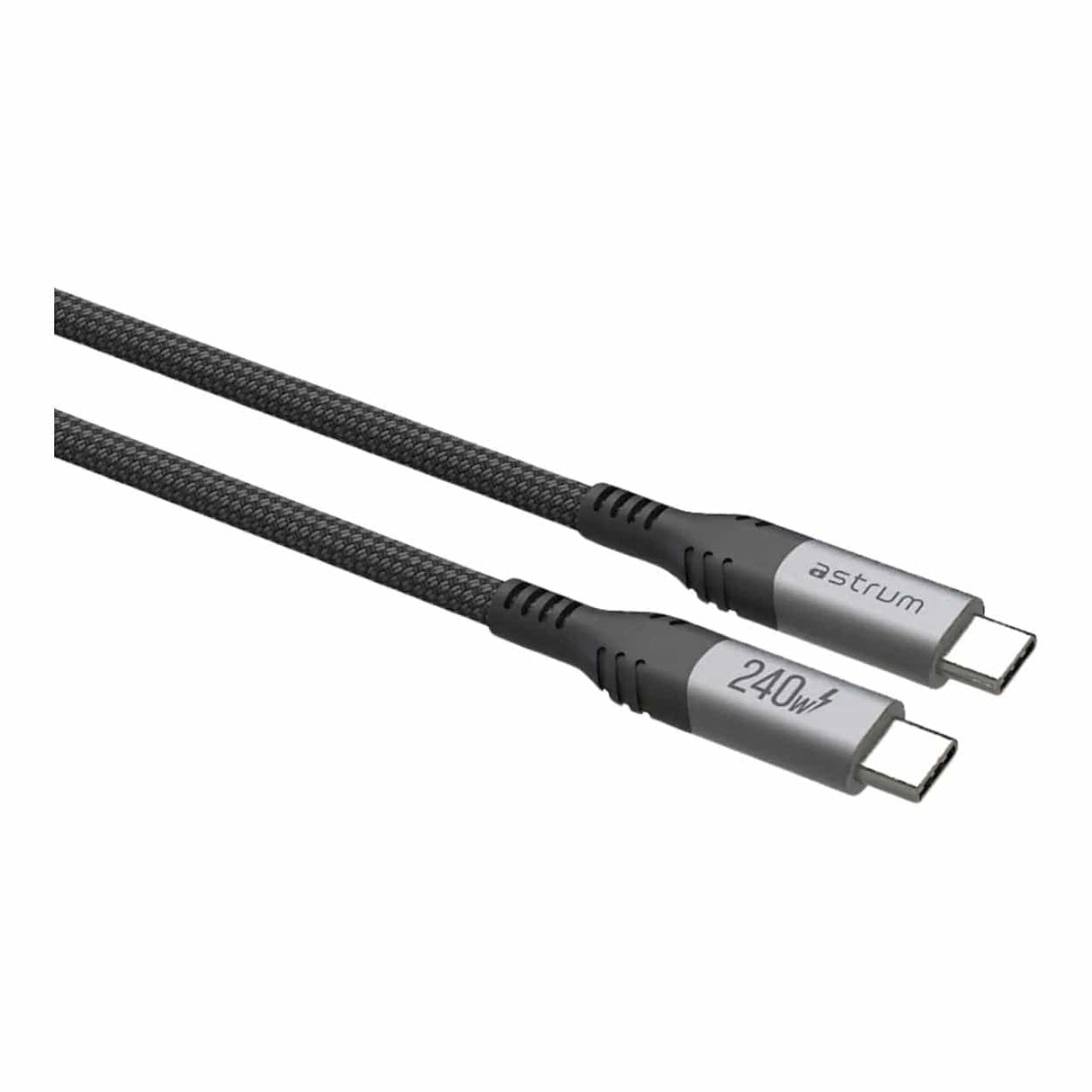 Astrum VMCC240 2m Braided 240W USB-C Male to Male Cable Black AVMCC24020D