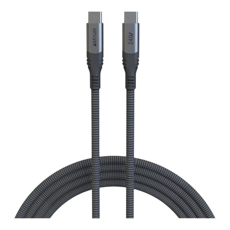Astrum VMCC240 2m Braided 240W USB-C Male to Male Cable Black AVMCC24020D