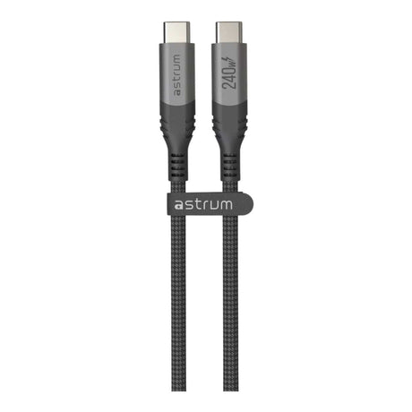 Astrum VMCC240 3m Braided 240W USB-C Male to Male Cable Black AVMCC24030D