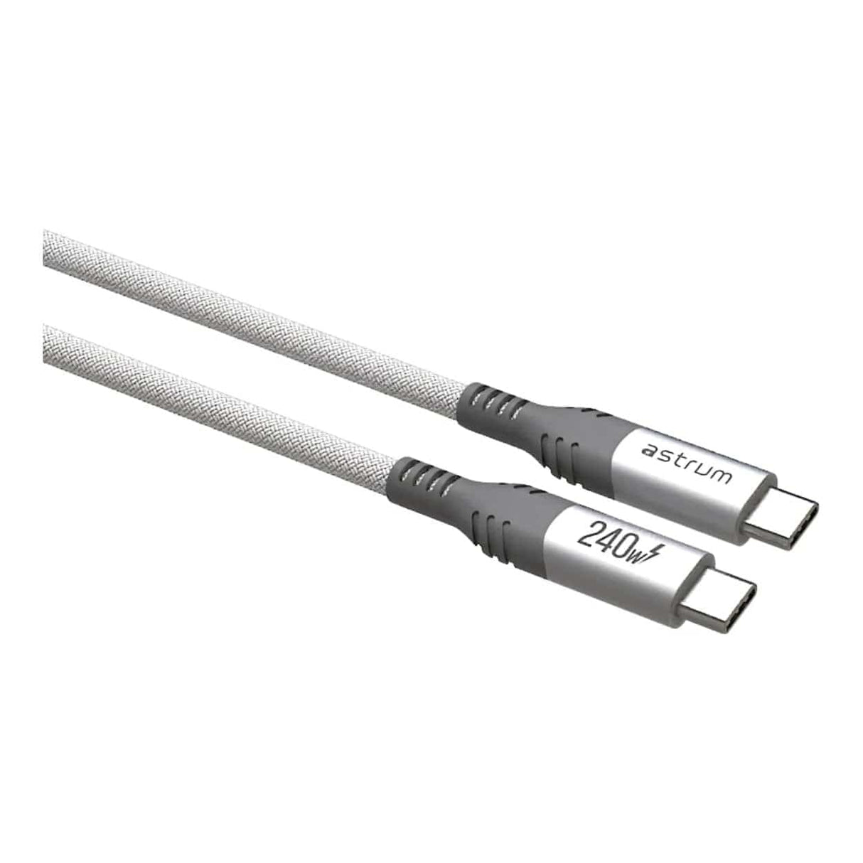 Astrum VMCC240 3m Braided 240W USB-C Male to Male Cable White AVMCC24030W