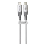 Astrum 1.2m VMCC60 60W USB-C to USB-C Braided Cable White AVMCC6012W