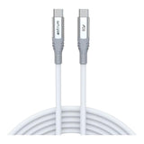 Astrum VMCC60 2m Braided 60W USB-C Male to Male Cable White AVMCC6020W