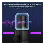 NearStream AM10X-P Studio AI Noise-Canceling Dynamic Microphone with Boom Arm