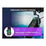NearStream AM10X-P Studio AI Noise-Canceling Dynamic Microphone with Boom Arm