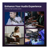 NearStream AM20X AI Noise-Canceling Condenser Microphone with Boom Arm