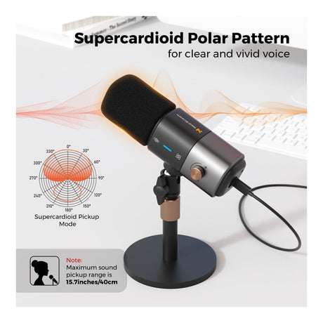 NearStream AM25X AI Noise-Canceling Condenser Microphone
