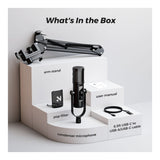 NearStream AM30U AI Noise-Canceling Condenser Microphone with Boom Arm