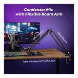 NearStream AM30U AI Noise-Canceling Condenser Microphone with Boom Arm