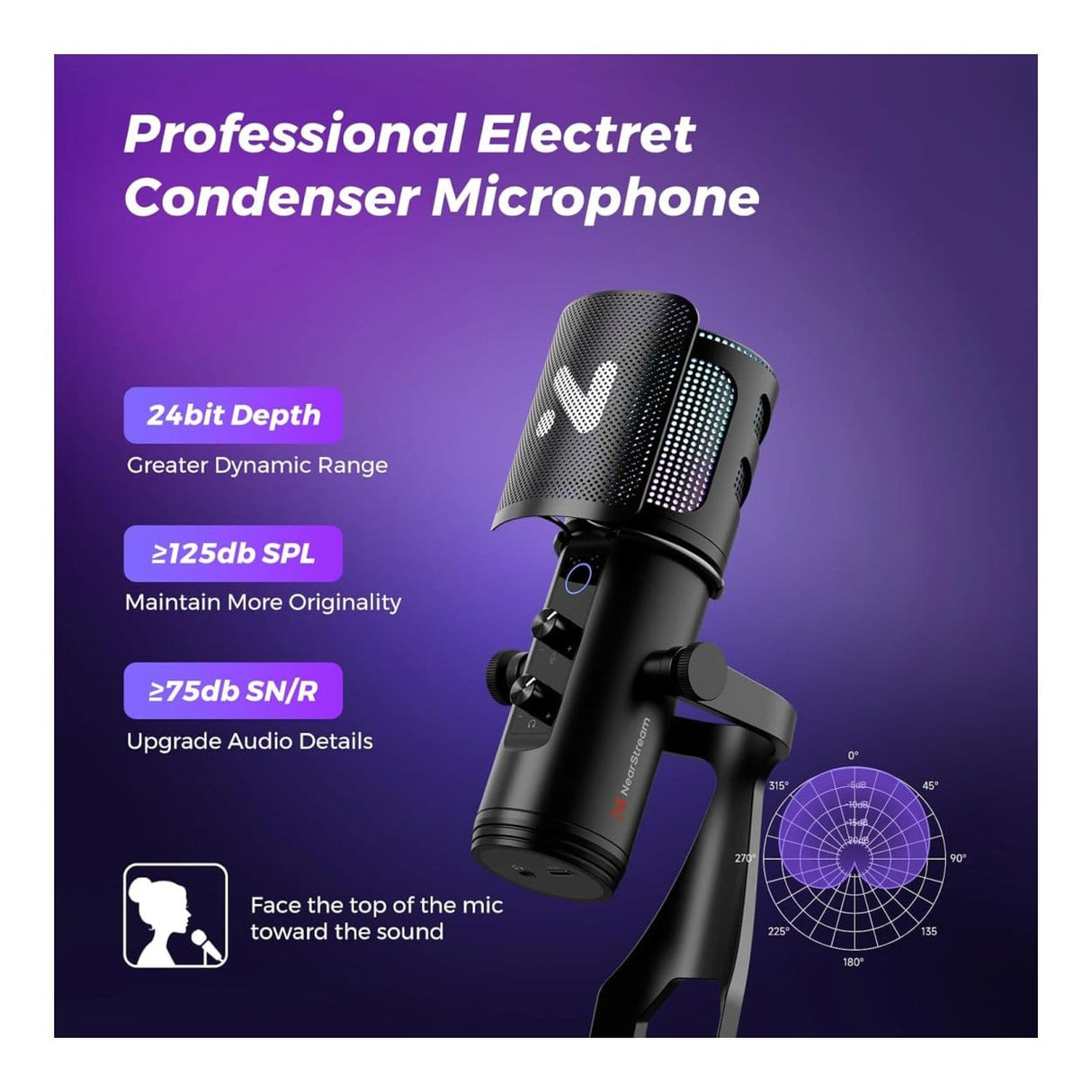NearStream AM35U Cardioid USB Condenser Microphone