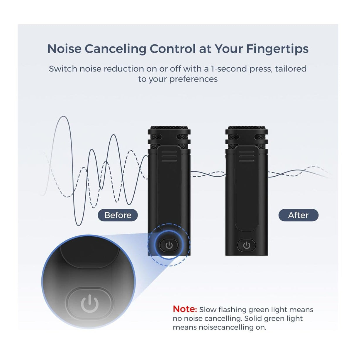 NearStream AWM10T-P AI Noise-Canceling Mini Wireless Microphones