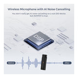 NearStream AWM10T-P AI Noise-Canceling Mini Wireless Microphones