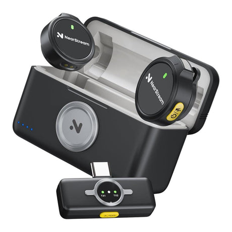 NearStream AWM25T AI Noise-Canceling All-In-One Lavalier Wireless Microphone Kit