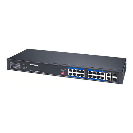 Vivotek 16-port 100Mb PoE+ Unmanaged Network Switch AW-FGT-180P-250