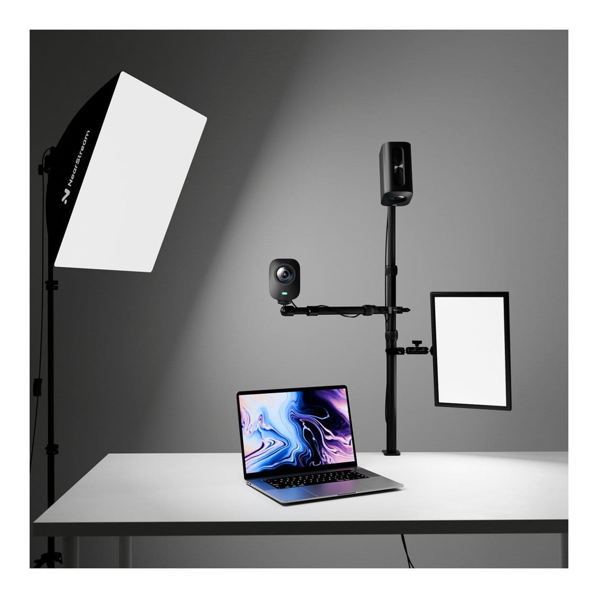 NearStream ST40 Camera Desk Mount with Dual Telescopic Arms