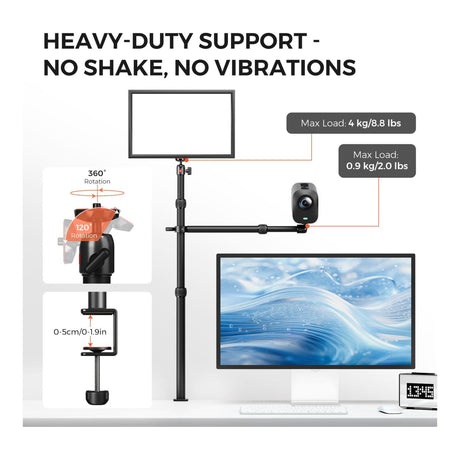 NearStream ST40 Camera Desk Mount with Dual Telescopic Arms