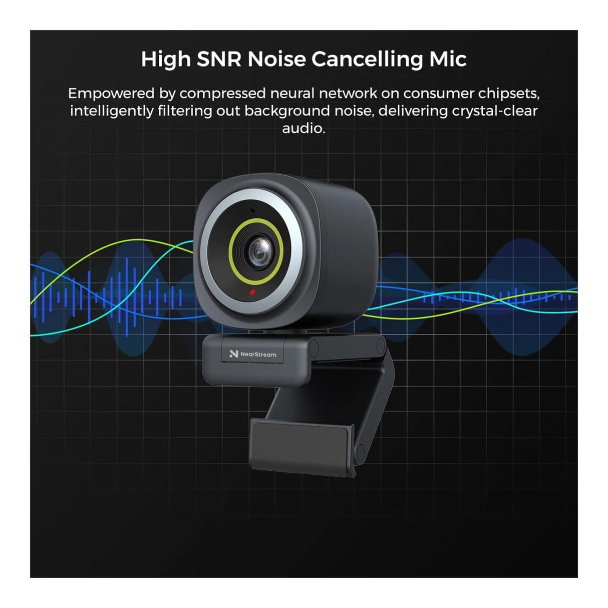 NearStream V08AF 4K 8MP AI Noise-Canceling Webcam