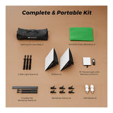 NearStream VK40 Professional Photography Lighting Kit with Green Backdrop
