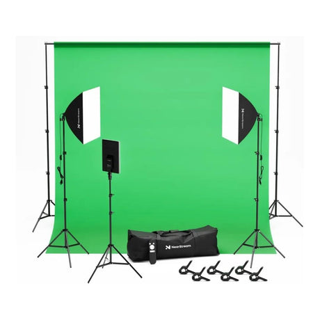 NearStream VK40 Professional Photography Lighting Kit with Green Backdrop