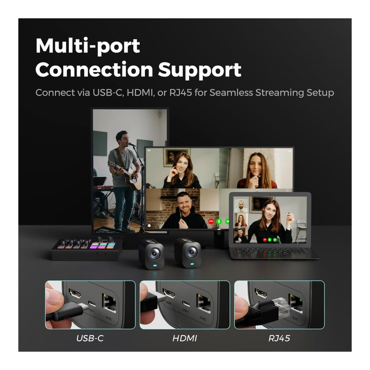 NearStream VM20 4K 5MP AI Noise-Canceling Streaming Camera