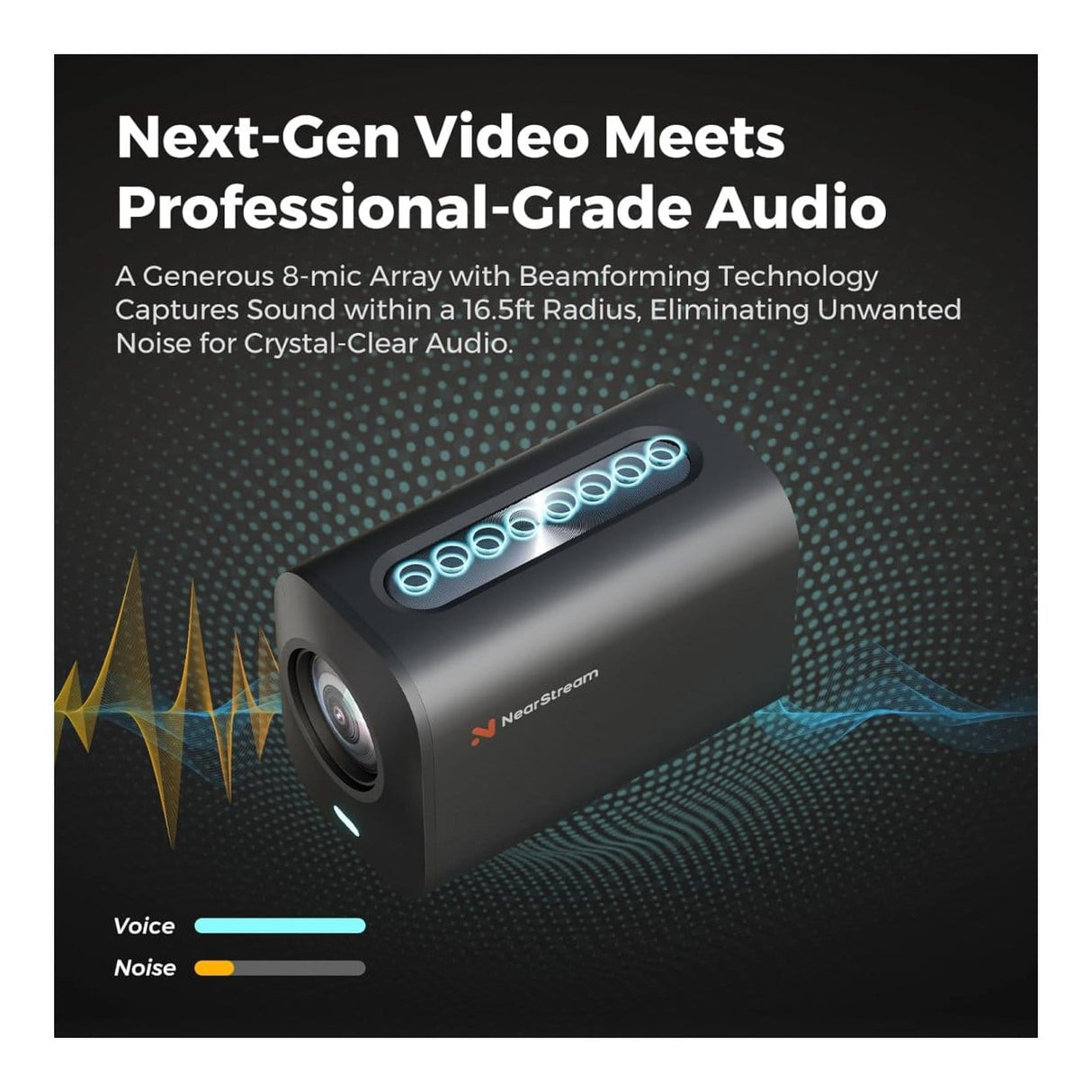NearStream VM20 4K 5MP AI Noise-Canceling Streaming Camera